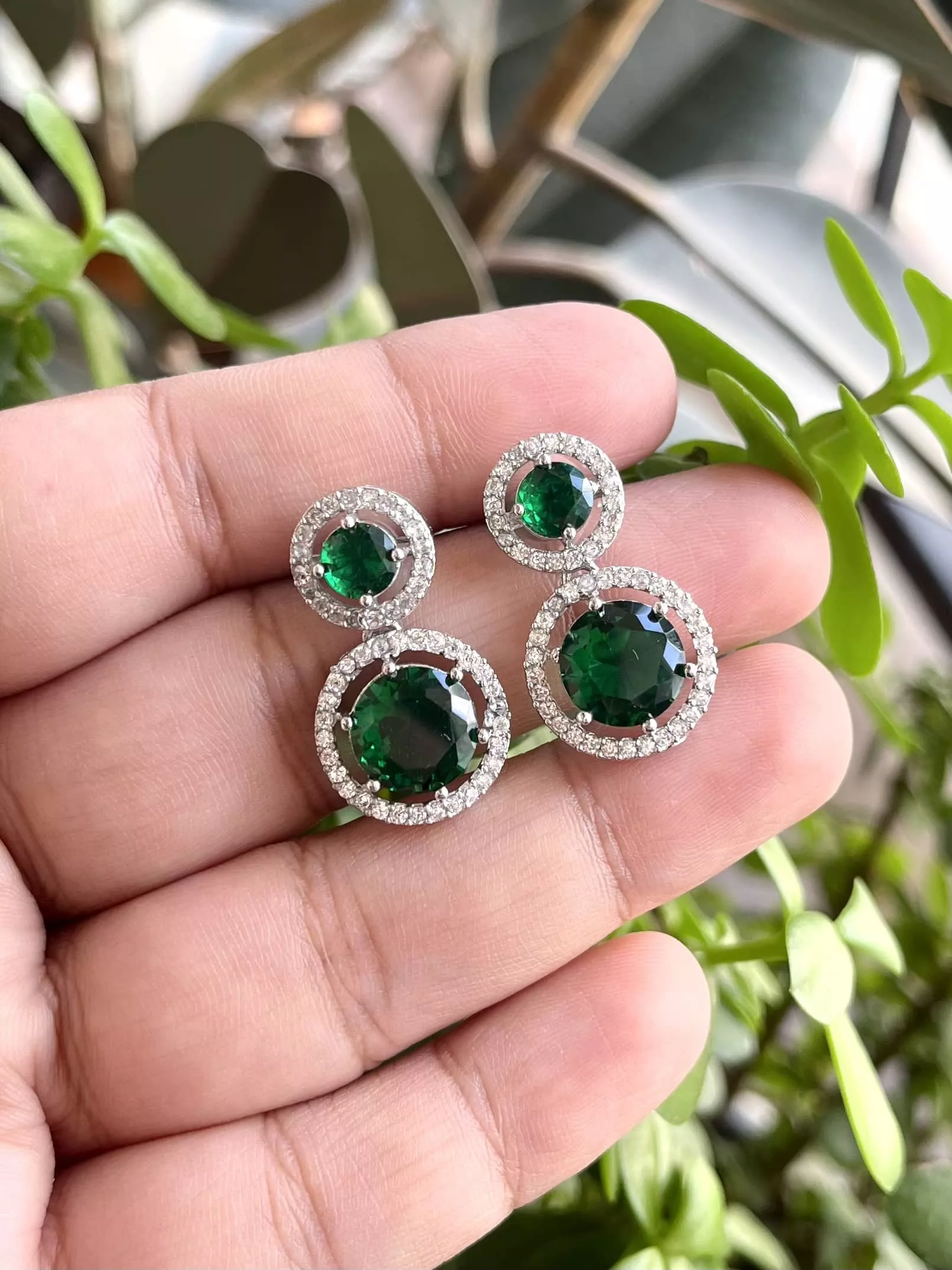 Paula Earrings Green Paula Earrings Green