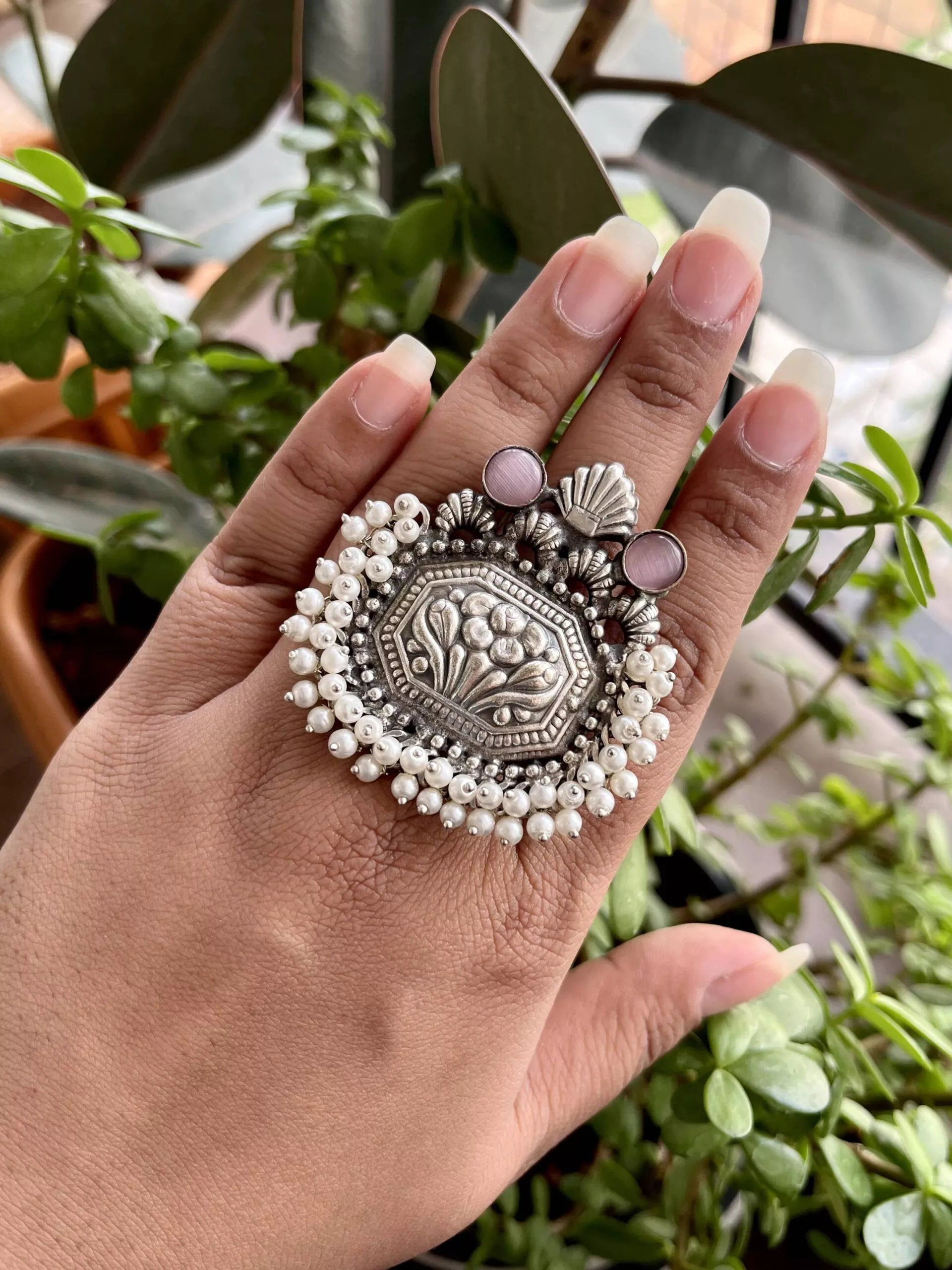 Rubina Brass Ring Pink Rubina Brass Ring Pink