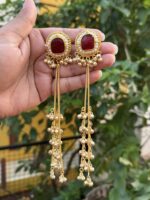 Karishma Kashmiri Earrings Red