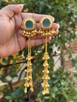 Karishma kashmiri Earrings Blue