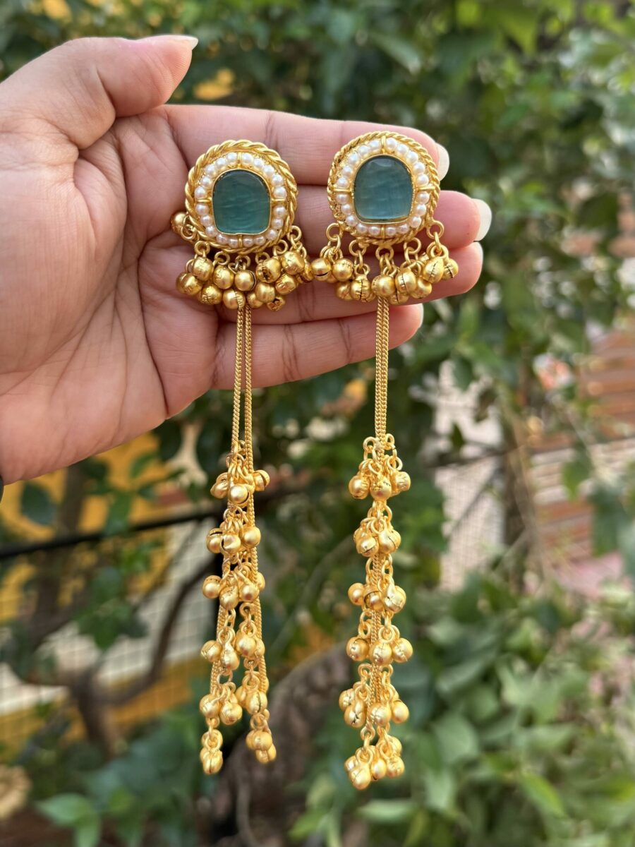 Karishma kashmiri Earrings Blue