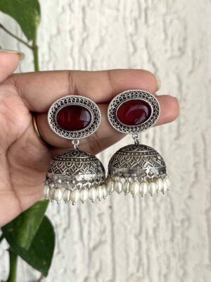 Pavitra Earrings Red
