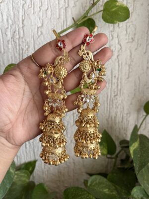 Peacock Kashmiri Earcuffs