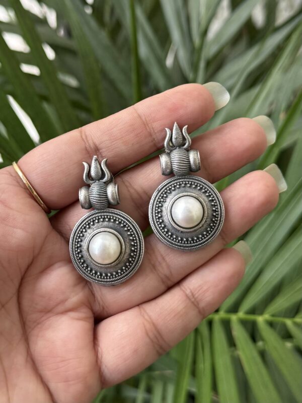 Trishul Brass Earrings