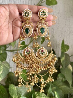 Maitali kashmiri earrings Green
